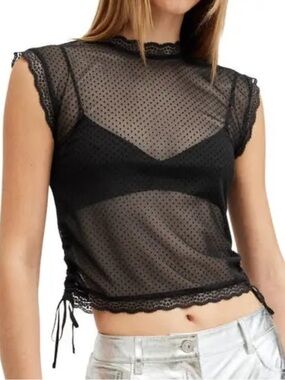 All Saints Adara sleeveless lace top